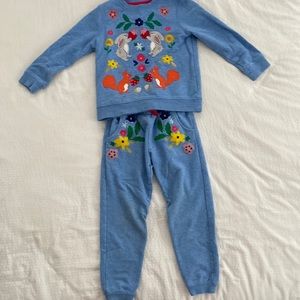 Mini Boden sweat suit, size 6-7